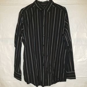 Axcess black dress shirt with stripes